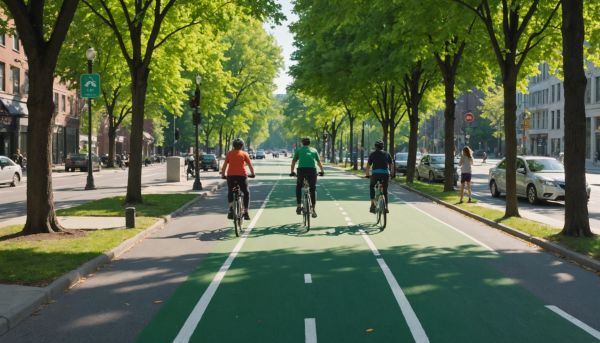 Les pistes cyclables vertes facilitent les balades dominicales